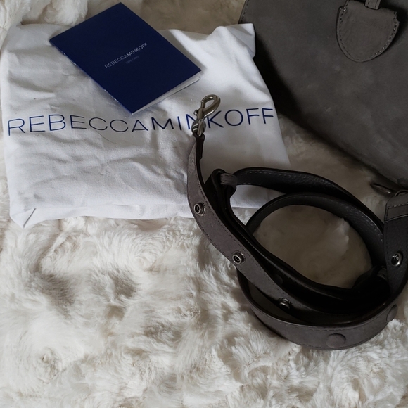 Rebecca Minkoff Grey Suede Handbag - Picture 4 of 12
